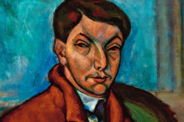 Tihanyi Lajos: Önarckép, 1910-es évek, részlet (Fotó: Kieselbach Galéria)