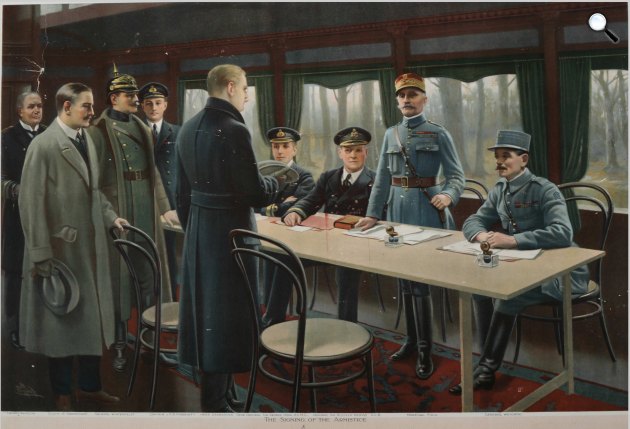I. világháború (1914-1918) - 1918. november 11-én aláírása a compiégne-i erdőben (Fotó: FirstWorldWar.com)