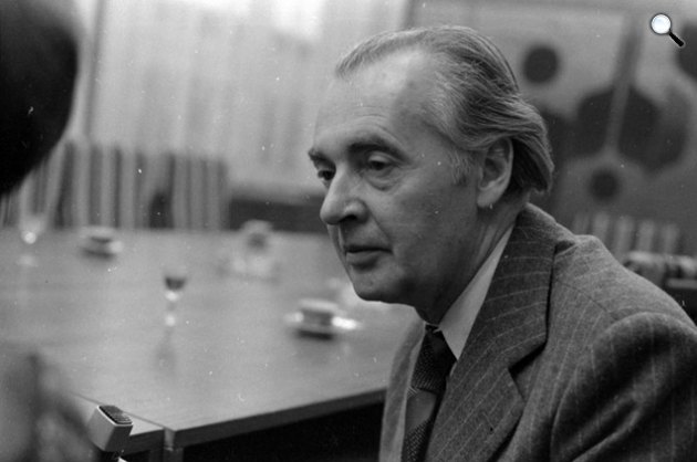 Mándy Iván (1918–1995) Kossuth-díjas író, 1977 (Fotó: Szalay Zoltán / Fortepan)