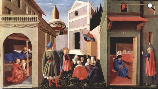 Fra Angelico: A három szűz férjhezadása, 1437 (Fotó: Wikimédia)