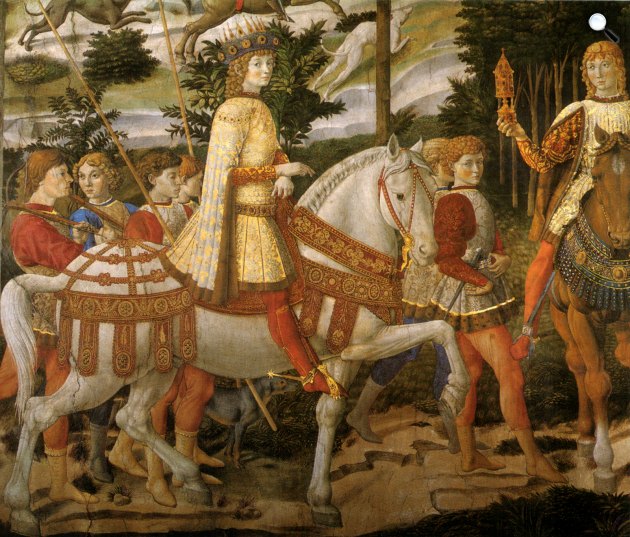 Benozzo Gozzoli: A fiatal Lorenzo Medici vélhetőleg a Medici kastély freskóján (Fotó: Wikimédia)