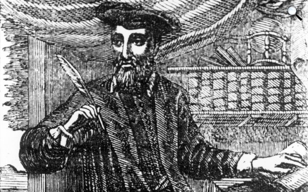 Michel de Nostradam (Nostradamus) (1503-1556) orvos, jövendőmondó, rézmetszet (Fotó: Wikimédia)