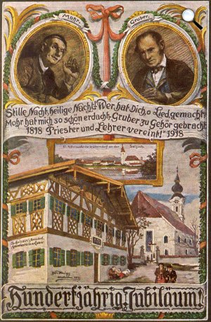  Csendes éj (Stille Nacht) szerzői a Stille Nacht 100. jubileumi káryáján (Fotó: Wikimédia)