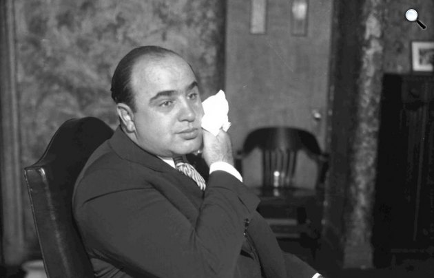 Al Capone (1899-1947) minden idők egyik legismertebb bűnözője, Chicago, 1931 (Fotó: Wikimédia) 