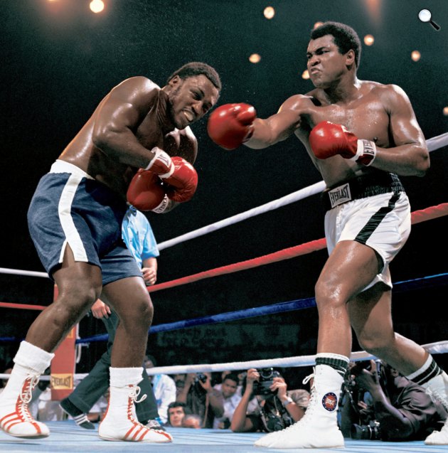 Joe Frazier és Muhammad Ali bokszmérkőzése, 1975, Manila (Fotó