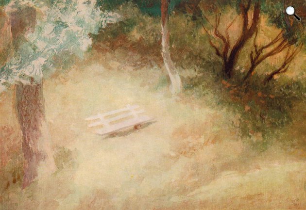 Szőnyi István: Kerti pad, 1943 (Fotó: Szőnyi Emlékmúzeum)