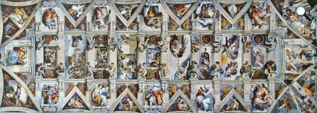 Michelangelo: Az utolsó ítélet, a Sixtus-kápolna oltárfala, 1508–12 (Fotó: Wikiart)