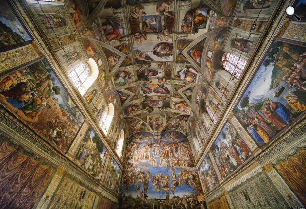 Michelangelo: Az utolsó ítélet, a Sixtus-kápolna oltárfala (Fotó: Wikiart)