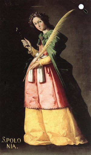 Francisco de Zurbarán: Szent Apollónia, 1636 (Fotó: Wikimédia)