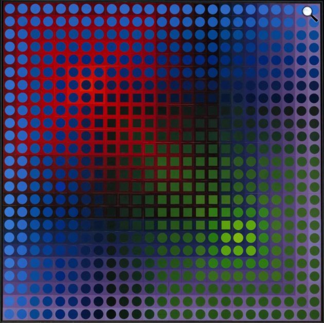 Victor Vasarely: Arny (Ombre), részlet 1967-68 (Fotó: © Centre Pompidou)