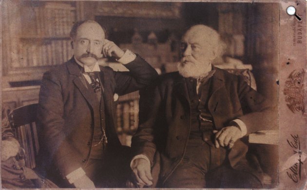Kossuth Lajos fiával, Ferenccel Torinóban (Fotó: Ceglédi Kossuth Múzeum/OSZK)