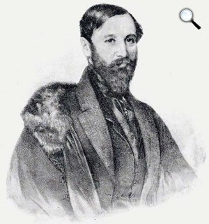 Báró Jósika Miklós (1794-1865) író, Walzel A. F. egykorú kőnyomata Barabás Miklós 1845-ös rajza után (Fotó: OSZK)