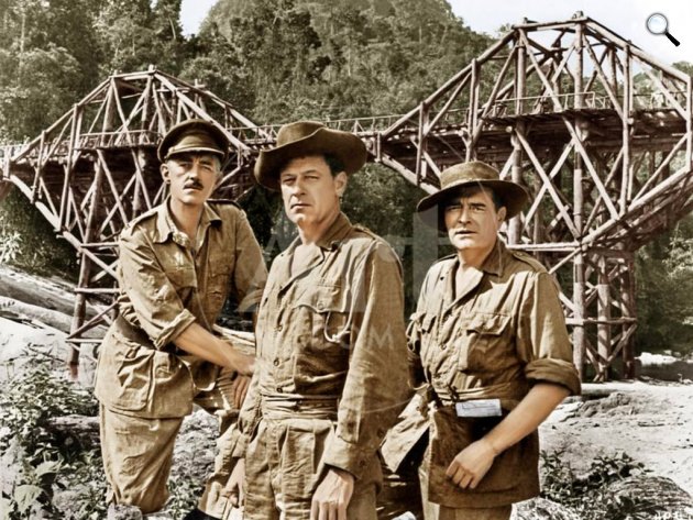 Híd a Kwai folyón - Alec Guinness, William Holden, Jack Hawkins, 1957 (Fotó: listal.com)