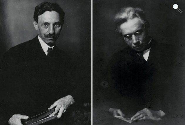 Elek Artúr (1876-1944) író, műfordító és Osvát Ernő (1876-1929), író, a Nyugat egykori szerkesztője (Fotó: PIM)