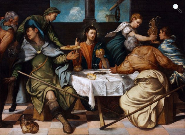 Jacopo Tintoretto: Az emmausi vacsora, 1542-1543 (Fotó: Szépművészeti Múzeum)