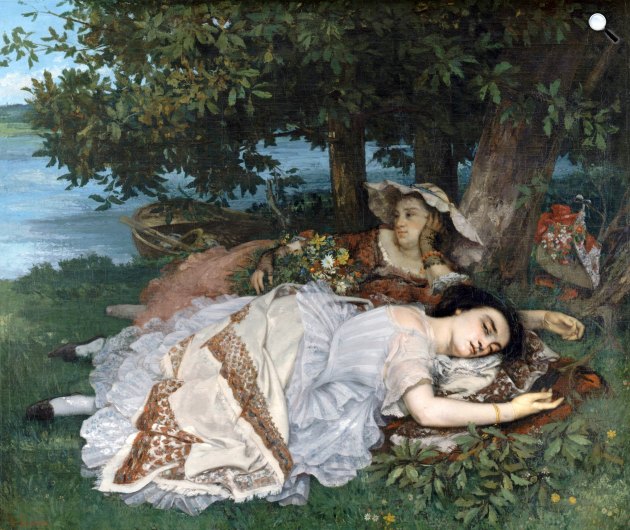 Gustave Courbet: Szajna-parti kisasszonyok, 1856-57 (Fotó: Wikimédia)