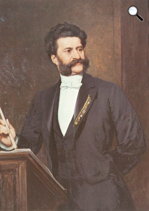 Augustus Eisenmenge: Ifjabb Johann Strauss zeneszerző, 1887/88 (Fotó: Wikimédia)