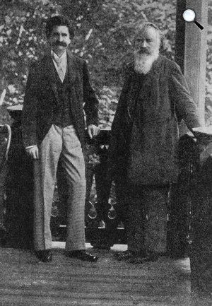 Johann Strauss és Johannes Brahms zeneszerzők,1894 (Fotó: © Wien Museum)