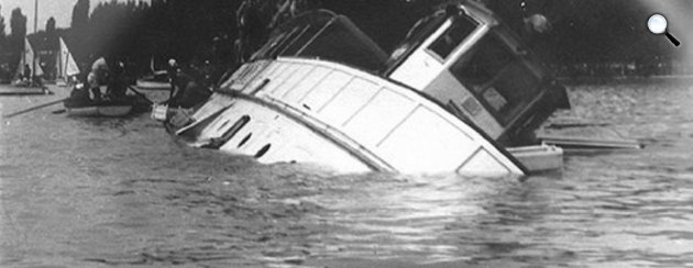 1954. május 30-án, gyermeknapon a Balatonon felborult a Pajtás gőzhajó (Fotó: balatontipp.hu)