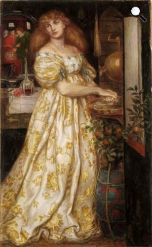 Dante Gabriel Rossetti: Lucrezia Borgia, 1871 (Fotó: Wikimédia)
