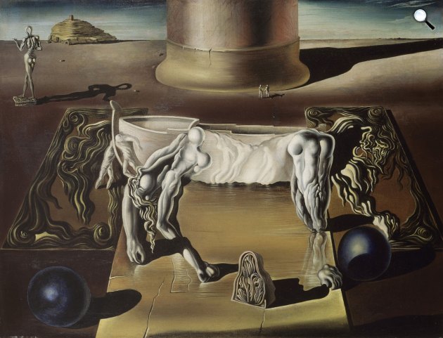 Salvador Dalí: Láthatatlan alvó nő, ló, oroszlán, 1930 (Fotó: Centre Pompidou, MNAM-CCI/Philippe Migeat/Dist. RMN-GP © Salvador Dalí, Fundació Gala)