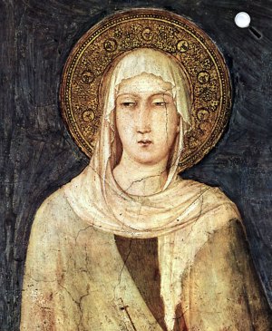 Simone Martini: Assisi Szent Klára a klarissza rend alapítója, San Francesco, Assisi (Fotó: Wikimédia)