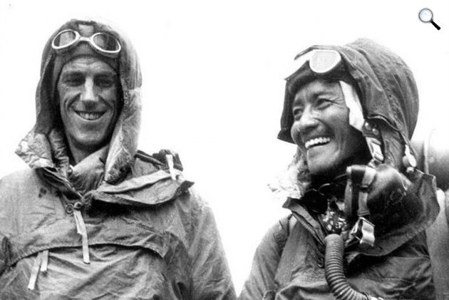 Edmund Hillary hegymászó és Tenzing Norgay nepáli serpa (Fotó: Wikimédia)