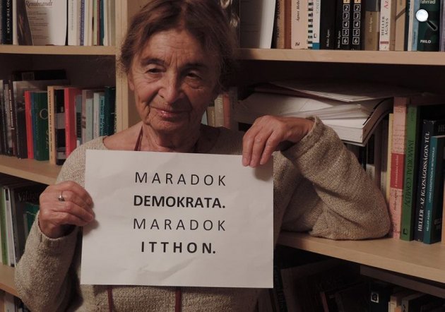 Heller Ágnes (1929-2019) filozófus, a Magyar Tudományos Akadémia rendes tagja (Fotó: Heller Ágnes emlékoldal/Facebook/@helleragi)