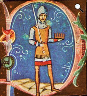 Orseolo Péter király (1011-1046 v. 1059) ábrázolása a Képes krónikában (Fotó: OSZK)
