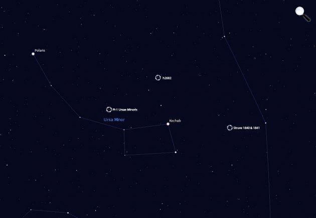 T Ursae Minoris (T UMI) - A Sarkcsillagot is tartalmazó Kis Medve, azaz Kis Göncöl csillagkép (Fotó: Astronomy Adventure)