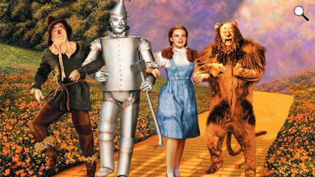 Óz, a csodák csodája - Ray Bolger, Jack Haley, Bert Lahr és Judy Garland, 1939 (Fotó: listal.com)