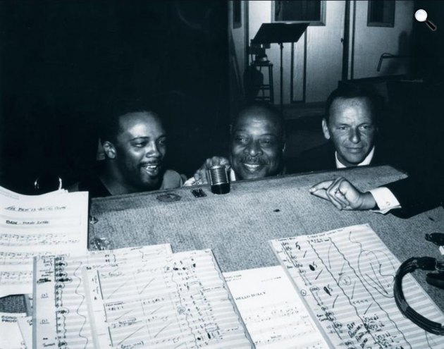 Quincy Jones, Count Basie és Frank Sinatra, 1964-ben (Fotó: jazz.fm)