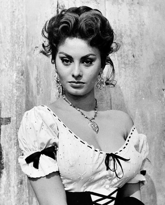 Sophia Loren Oscar-díjas olasz filmszínésznő, 1955 (Fotó: Wikimedia)