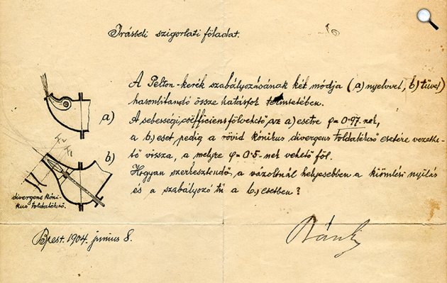 Bánki Donát (1859-1922) gépészmérnök, a karburátor egyik feltalálójának jegyezte, 1904 (Fotó: OSZK)