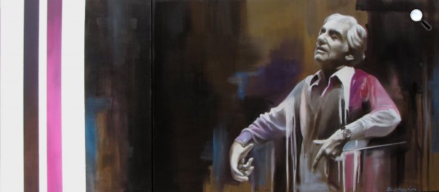 Zászkalicky Ágnes: Leonard Bernstein portré, 2017 (Fotó: zaszkaliczkyagnes.com)