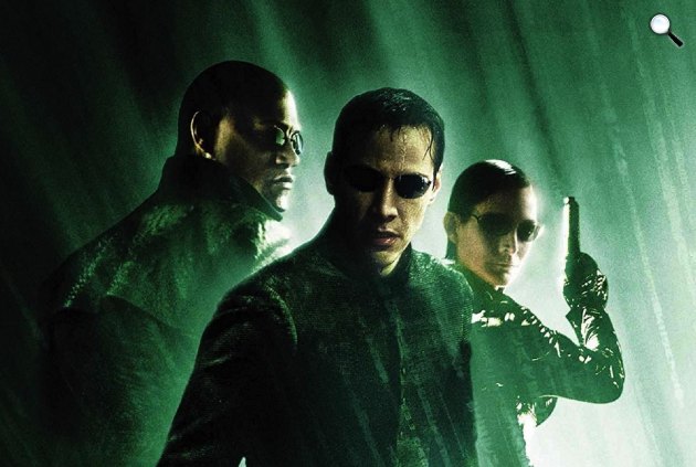 áatxri 3 - Forradalmak poszter- Laurence Fishburne, Keanu Reeves és Carrie-Anne Moss, 2003 (Fotó: InterCom)