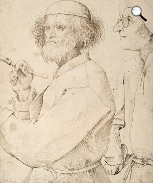 id. Pieter Bruegel: Bruegel önarcképe, mögötte a műkritikus, 1565 (Fotó: Wikiart)