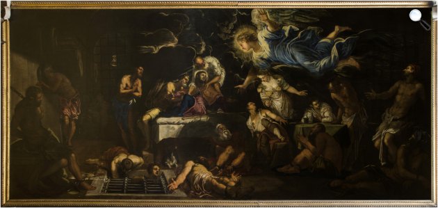 Tintoretto: Az angyal meglátogatja börtönében Szent Rókust,  (Fotó: Scuola Grande di San Rocco e Chiesa di San Rocco)