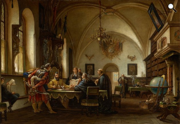 Madarász Viktor: Bethlen Gábor tudósai körében, 1870 (Fotó: MNG)