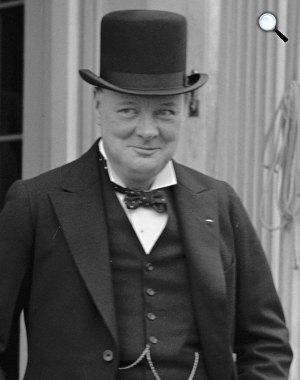 Sir Winston Churchill (1874-1965) brit politikus, miniszterelnök, Nobel-díjas író, London (Fotó: winstonchurchill.org)
