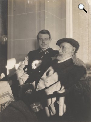 Jean Renoir (1894-1979) filmrendező és Pierre-Auguste Renoir (1814-1919) impresszionista festőművész (Fotó: Musée dOrsay/Wikimédia)