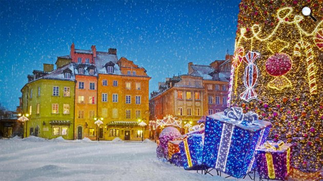 Karácsony és díszvilágítás Varsóban, Lengyelország (Fotó: Pixabay)