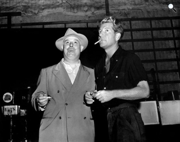 A nagy ábránd forgatása - Jean Renoir (1894-1979) filmrendező és Jean Gabin (1904-1976) színész, 1958 (Fotó: Pinterest)