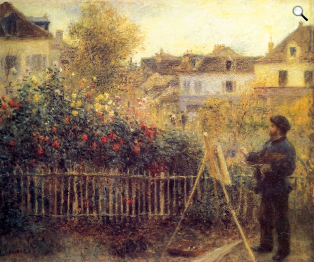 Pierre-Auguste Renoir: Monet az argenteuil-i kertjében fest, 1873 (Fotó: pierre-auguste-renoir.org)