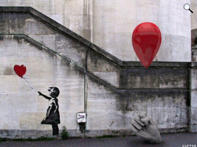 Banksy, a titokzatos brit utcaművész műve (Fotó: The Art of Banksy)