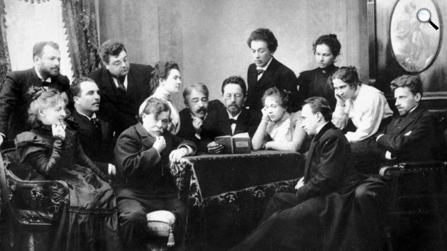 Anton Pavlovics Csehov (1860-1904) felolvas, Csehov színháza - Művész Színház (Fotó: ilibrary.ru)