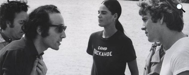  A Love Story forgatása - Erich Segal, Ryan ONeal és Ally MacGraw, 1970 (Fotó: Press/erichsegal.com)