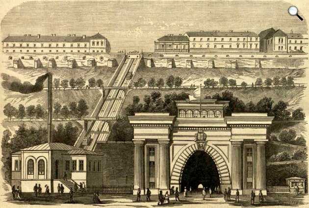Budavári gőzsikló, Buda, 1869 (Fotó: Vasárnapi Ujság/OSZK)