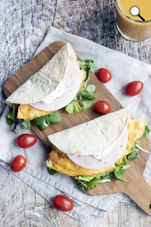 Pulykasonkás-omlettes tortilla (Fotó: Gallicoop)
