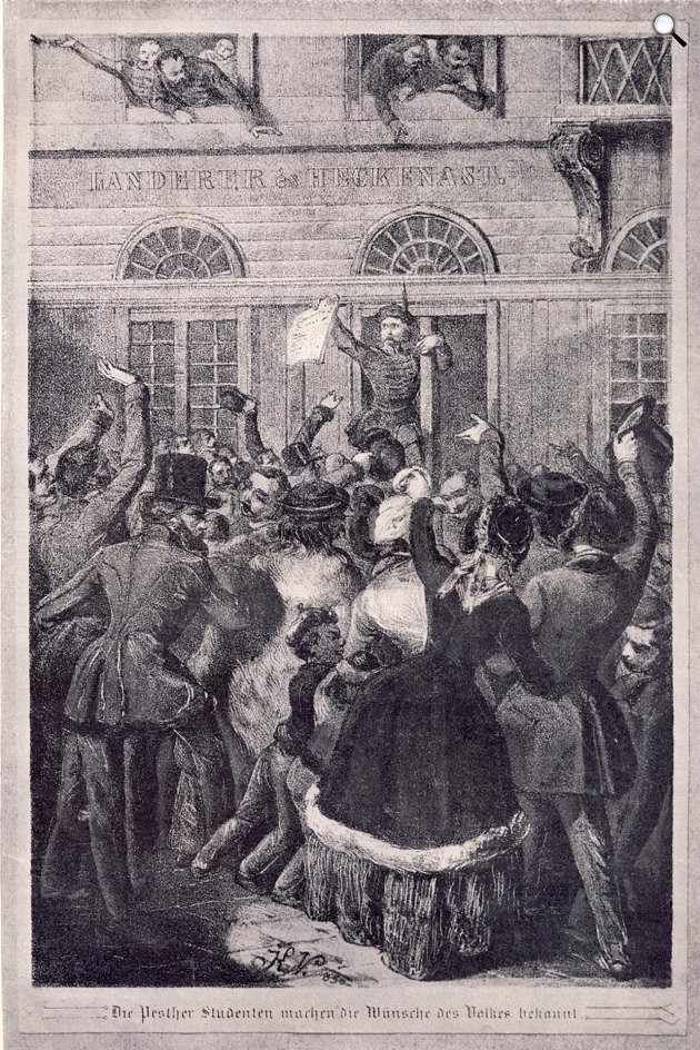 Barabás Miklós műve után: Jókai március 15-én, 1848 (Fotó: OSZK)